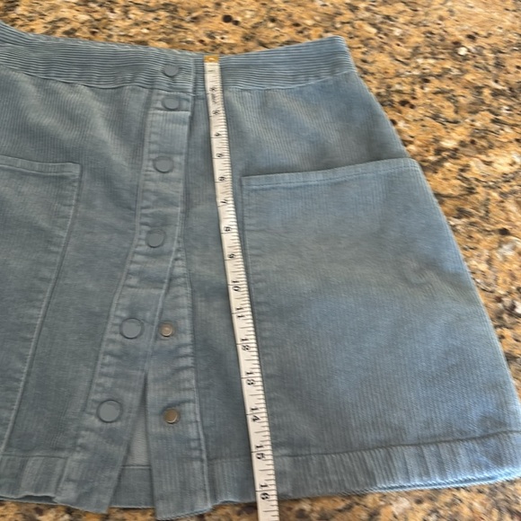 Blue Corduroy Snap-Front Skirt TRUTH BY REPUBLIC Size 6 - Picture 10 of 15